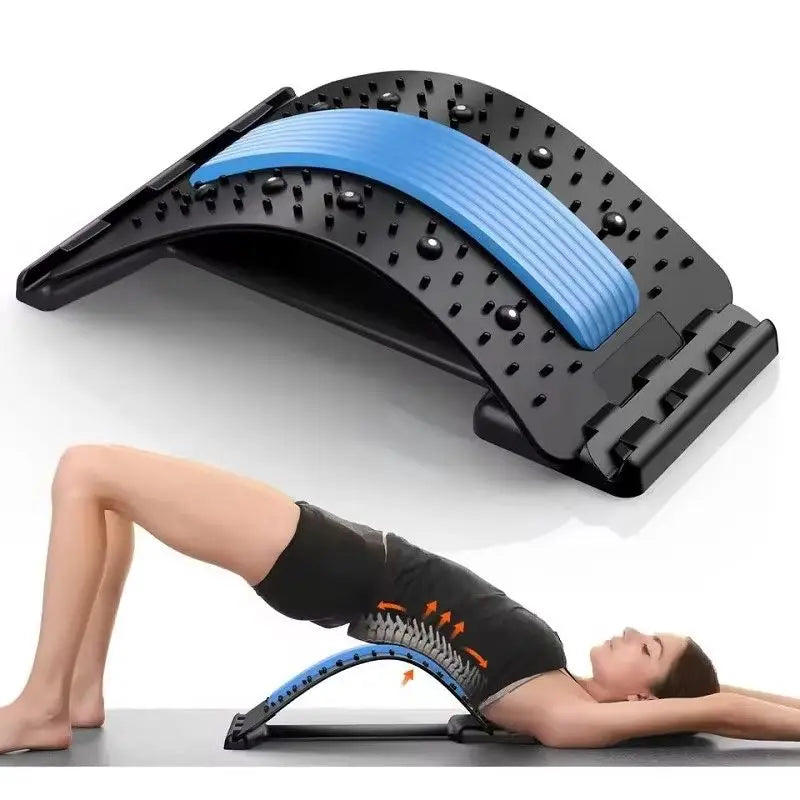 Blue Magic Stretch Back Massager Fitness Lumbar Support Relaxation Tool Stretcher for Spine Pain Relief Massageador Equipment