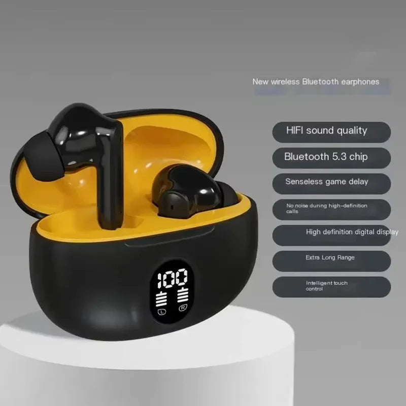 TWS Wireless Headphones Game Bluetooth Earphones with Microphone Noise Reduction High Fidelity Bass Headset