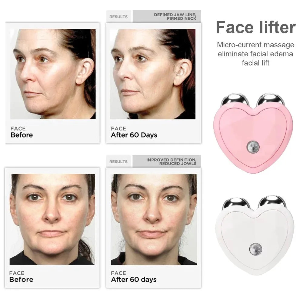 Face Lifting Machine Facial Massager Microcurrent Roller Skin Tightening Rejuvenation Beauty Charging Facial anti Wrinkle