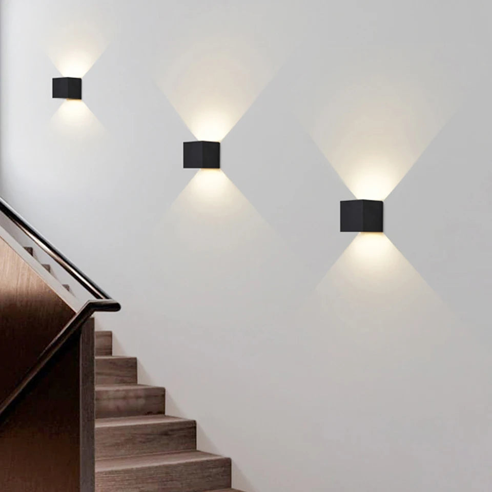 LED Intelligent Motion Sensor Wall Lamp 6W with Battery Charging with USB Wall Light for Bedroom Night Lighting Corridor De