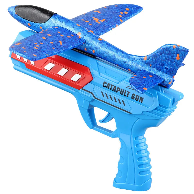 Kids Airplane Launcher Toys 13.2'' LED Foam Glider Catapult Gun Plane Toy for Boys Outdoor Flying Toys Birthday Gifts for Boys