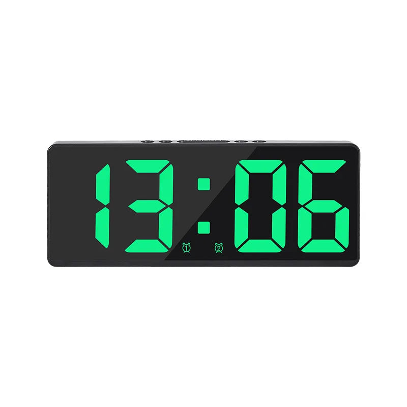 Digital Alarm Clock Voice Control Teperature Snooze Night Mode Desktop Table Clock 12/24H Anti-Disturb Funtion LED Clocks Watch