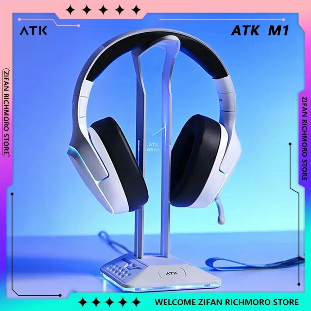 ATK M1 Game Wireless Headset Three Mode Headworn CSGO Valorant Game Headphone Virtual 7.1 Surround Computer Headset Custom Gift