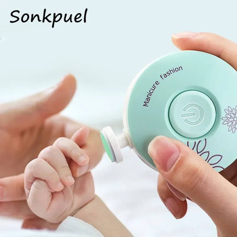 Baby Electric Nail Trimmer Kid Nail Polisher Tool Baby Care Kit Manicure Set Easy to Trim Nail Filer Clippers for Newborn