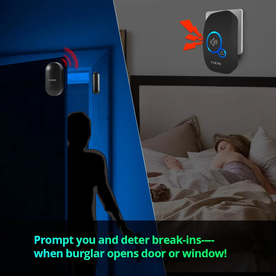 Wireless Doorbell Home Welcome Smart Door Bell 150M Long Wireless Distance 32 Songs Home Welcome Chimes Ringtone Colorful
