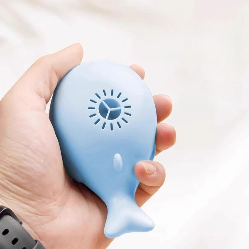 Interactive Cat Toys Electric Jet Floating Ball Cat Toy Whale Shaped Cat Toy Portable USB Dual Function Fan Pet Toy for Teaser