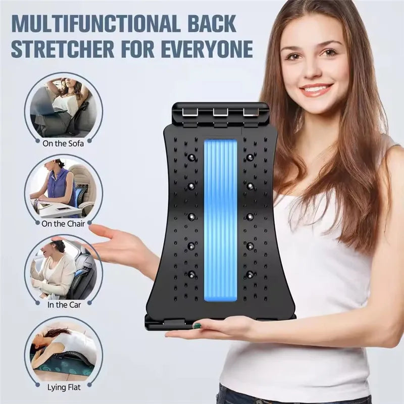 Blue Magic Stretch Back Massager Fitness Lumbar Support Relaxation Tool Stretcher for Spine Pain Relief Massageador Equipment