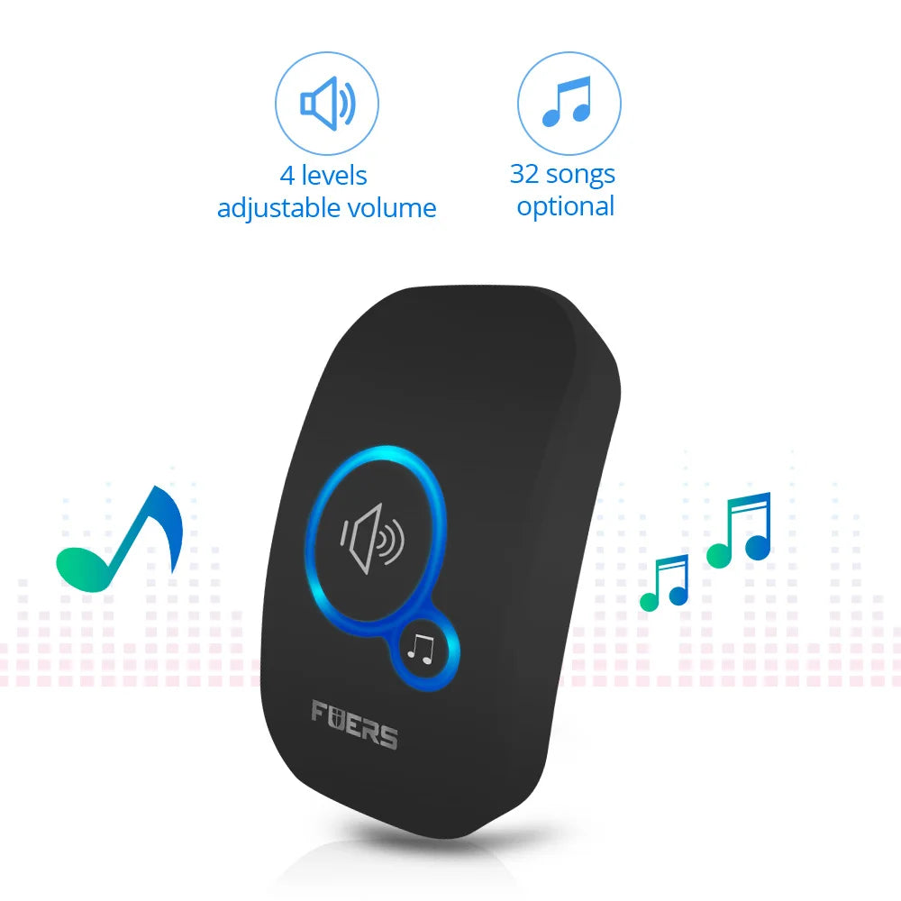 Wireless Doorbell Home Welcome Smart Door Bell 150M Long Wireless Distance 32 Songs Home Welcome Chimes Ringtone Colorful