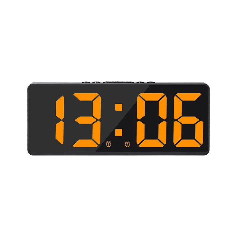Digital Alarm Clock Voice Control Teperature Snooze Night Mode Desktop Table Clock 12/24H Anti-Disturb Funtion LED Clocks Watch