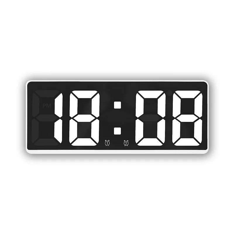 Digital Alarm Clock Voice Control Teperature Snooze Night Mode Desktop Table Clock 12/24H Anti-Disturb Funtion LED Clocks Watch