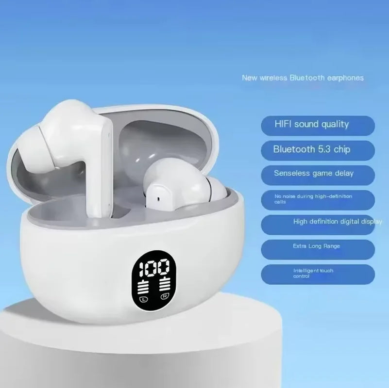 TWS Wireless Headphones Game Bluetooth Earphones with Microphone Noise Reduction High Fidelity Bass Headset