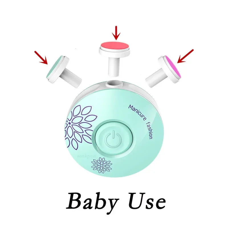 Baby Electric Nail Trimmer Kid Nail Polisher Tool Baby Care Kit Manicure Set Easy to Trim Nail Filer Clippers for Newborn