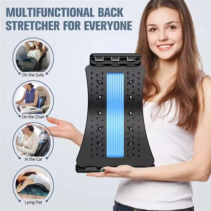 Blue Magic Stretch Back Massager Fitness Lumbar Support Relaxation Tool Stretcher for Spine Pain Relief Massageador Equipment