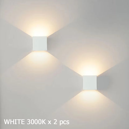 LED Intelligent Motion Sensor Wall Lamp 6W with Battery Charging with USB Wall Light for Bedroom Night Lighting Corridor De