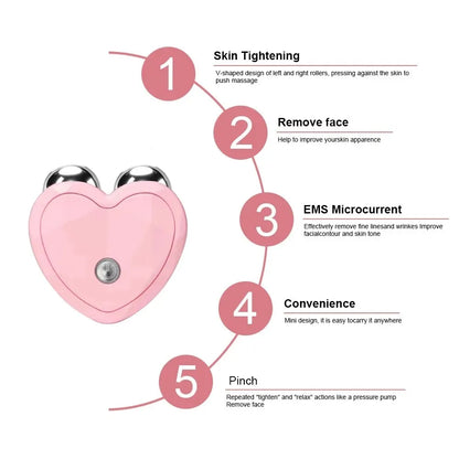 Face Lifting Machine Facial Massager Microcurrent Roller Skin Tightening Rejuvenation Beauty Charging Facial anti Wrinkle