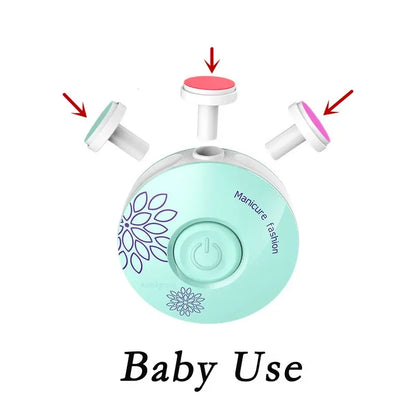Baby Electric Nail Trimmer Kid Nail Polisher Tool Baby Care Kit Manicure Set Easy to Trim Nail Filer Clippers for Newborn